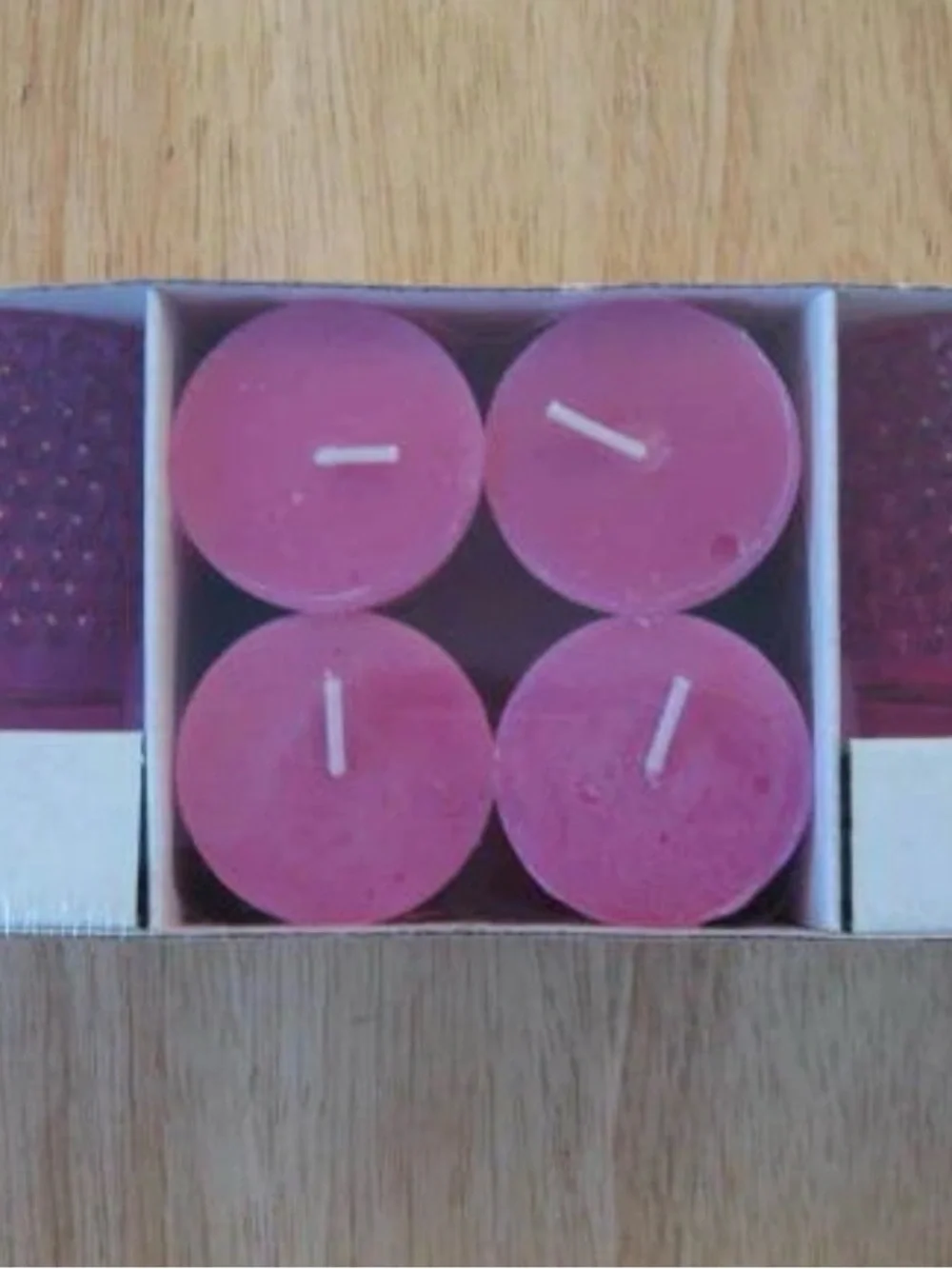 NEW IKEA Pink, Purple, Blue, Teal & Lime Votive Candle and Glass Holder Sets